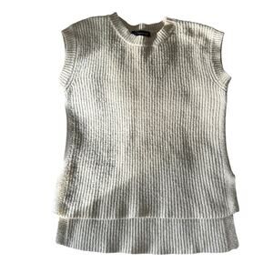 Cream Oversized Sweater Vest Womens M